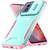 Moto G Play 2024 Sliding Camshield Phone Case - Grey Green + Pink