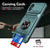 Moto G Play 2024 TPU+PC Shockproof Card Slot Phone Case with Metal Ring Holder - Green
