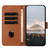 Moto G Play 2024 Triangle Pattern Buckle Clasp Leather Phone Case - Brown