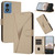 Moto G Play 2024 Triangle Pattern Buckle Clasp Leather Phone Case - Gold