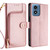 Moto G Play 2024 Zipper Bag Leather Phone Case - Rose Gold