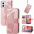 Moto G Power 5G 2024 Butterfly Love Flower Embossed Leather Phone Case - Rose Pink