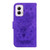 Moto G Power 5G 2024 Butterfly Rose Embossed Leather Phone Case - Purple