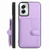 Moto G Power 5G 2024 Button Card Bag RFID Anti-theft Phone Case - Purple