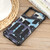 Moto G Power 5G 2024 Camouflage Armor Kickstand TPU + PC Magnetic Phone Case - Light Blue