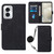 Moto G Power 5G 2024 Crossbody 3D Embossed Flip Leather Phone Case - Black