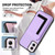 Moto G Power 5G 2024 CX01 Detachable Magsafe Magnetic Card Bag Phone Case - Light Purple