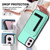 Moto G Power 5G 2024 CX01 Detachable Magsafe Magnetic Card Bag Phone Case - Mint Green