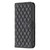 Moto G Power 5G 2024 Diamond Lattice Wallet Flip Leather Phone Case - Black