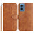 Moto G Power 5G 2024 Dual-Folded S-shape Leather Phone Case - Brown
