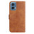 Moto G Power 5G 2024 Dual-Folded S-shape Leather Phone Case - Brown