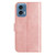 Moto G Power 5G 2024 Dual-Folded S-shape Leather Phone Case - Rose Gold