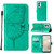 Moto G Power 5G 2024 Embossed Butterfly Leather Phone Case - Green