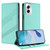 Moto G Power 5G 2024 Embossed Multi-functional Wallet Retro Leather Phone Case - Mint Green