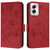 Moto G Power 5G 2024 Embossed Rose RFID Anti-theft Leather Phone Case - Red