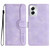 Moto G Power 5G 2024 Heart Pattern Skin Feel Leather Phone Case - Purple