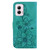 Moto G Power 5G 2024 Lily Embossed Leather Phone Case - Green