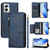 Moto G Power 5G 2024 Multi-Card Slots Zipper Wallet Leather Phone Case - Blue