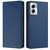 Moto G Power 5G 2024 RC01 Dual-Folded Magnetic Suction RFID Leather Phone Case - Dark Blue