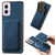 Moto G Power 5G 2024 Retro Leather Card Bag Magnetic Phone Case - Blue