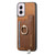 Moto G Power 5G 2024 Retro Magsafe Cross Leather Ring Holder Card Bag Phone Case - Brown