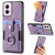 Moto G Power 5G 2024 Retro Skin-feel Ring Card Wallet Phone Case - Purple