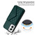 Moto G Power 5G 2024 Rhombic Texture Card Bag RFID Phone Case with Long Lanyard - Green