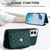Moto G Power 5G 2024 Rhombic Texture Card Bag RFID Phone Case with Long Lanyard - Green