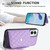 Moto G Power 5G 2024 Rhombic Texture Card Bag RFID Phone Case with Long Lanyard - Light Purple