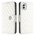 Moto G Power 5G 2024 Rhombic Texture Flip Leather Phone Case with Lanyard - White