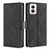 Moto G Power 5G 2024 Skin Feel Crocodile Magnetic Clasp Leather Phone Case - Black