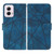 Moto G Power 5G 2024 Skin Feel Geometric Lines Leather Phone Case - Blue