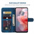Moto G Power 5G 2024 Skin Feel Geometric Lines Leather Phone Case - Blue
