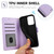 Moto G Power 5G 2024 Skin Feel Pure Color Card Slots Leather Phone Case with Dual Lanyard - Purple