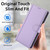 Moto G Power 5G 2024 Skin Feel Pure Color Card Slots Leather Phone Case with Dual Lanyard - Purple