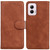 Moto G Power 5G 2024 Skin Feel Pure Color Flip Leather Phone Case - Brown