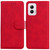 Moto G Power 5G 2024 Skin Feel Pure Color Flip Leather Phone Case - Red