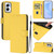 Moto G Power 5G 2024 Skin Feel Solid Color Leather Phone Case with Lanyard - Lemon Yellow