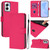Moto G Power 5G 2024 Skin Feel Solid Color Leather Phone Case with Lanyard - Rose Red