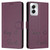 Moto G Power 5G 2024 Smile Embossing RFID Leather Phone Case - Violet