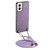 Moto G Power 5G 2024 Vintage Leather PC Back Cover Phone Case with Crossbody Strap - Purple