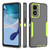 Moto G Stylus 5G 2024 2 in 1 Magnetic PC + TPU Phone Case - Gray+Fluorescent Green