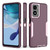 Moto G Stylus 5G 2024 2 in 1 Magnetic PC + TPU Phone Case - Purple Red+Pink