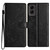Moto G Stylus 5G 2024 Butterflies and Flowers Leather Phone Case - Black