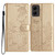 Moto G Stylus 5G 2024 Butterflies and Flowers Leather Phone Case - Gold