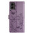 Moto G Stylus 5G 2024 Butterflies and Flowers Leather Phone Case - Purple
