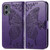 Moto G Stylus 5G 2024 Butterfly Love Flower Embossed Leather Phone Case - Dark Purple