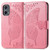 Moto G Stylus 5G 2024 Butterfly Love Flower Embossed Leather Phone Case - Pink