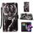 Moto G Stylus 5G 2024 Colored Drawing Pattern Plain Weave Leather Phone Case - Black And White Tiger