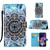 Moto G Stylus 5G 2024 Colored Drawing Pattern Plain Weave Leather Phone Case - Undersea Mandala